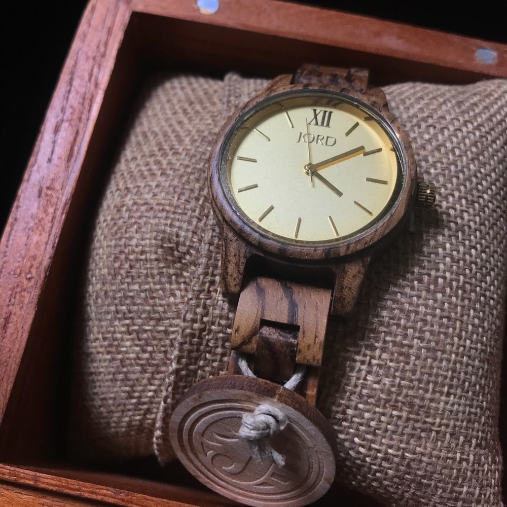 JORD Frankie 35 Watch (Zebra & Champagne)